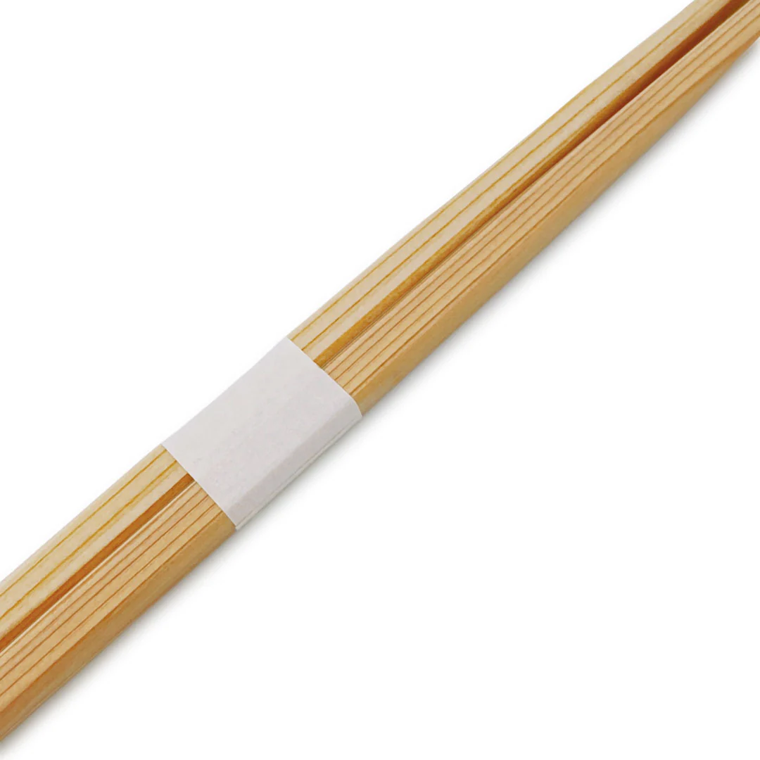 9.5" Disposable Marbled Japanese Cedar Chopsticks Bundled, Double Tips - 100 Pairs / Pack - Image 3