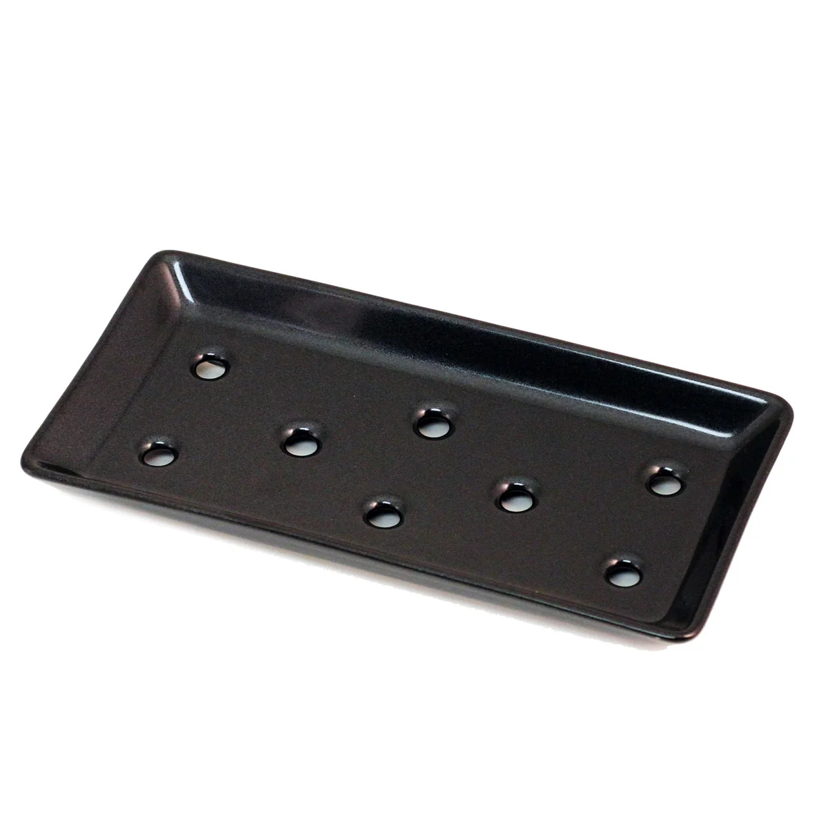 Black Ceramic Sushi Neta Plate 7.9" x 3.9"