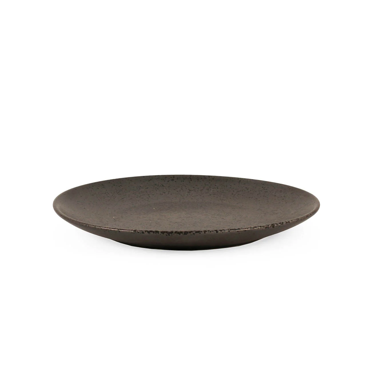 Metallic Gray Black Speckled Round Plate 7" dia - Image 2