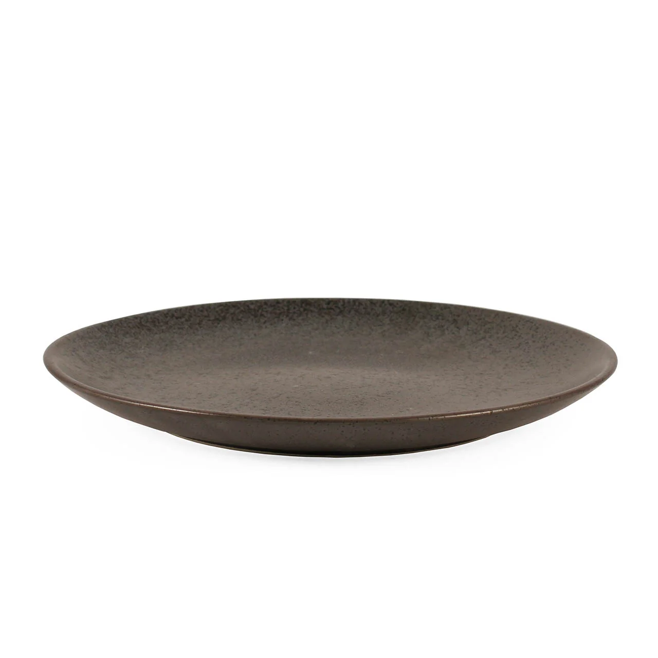 Metallic Gray Black Speckled Round Plate 9" dia - Image 2