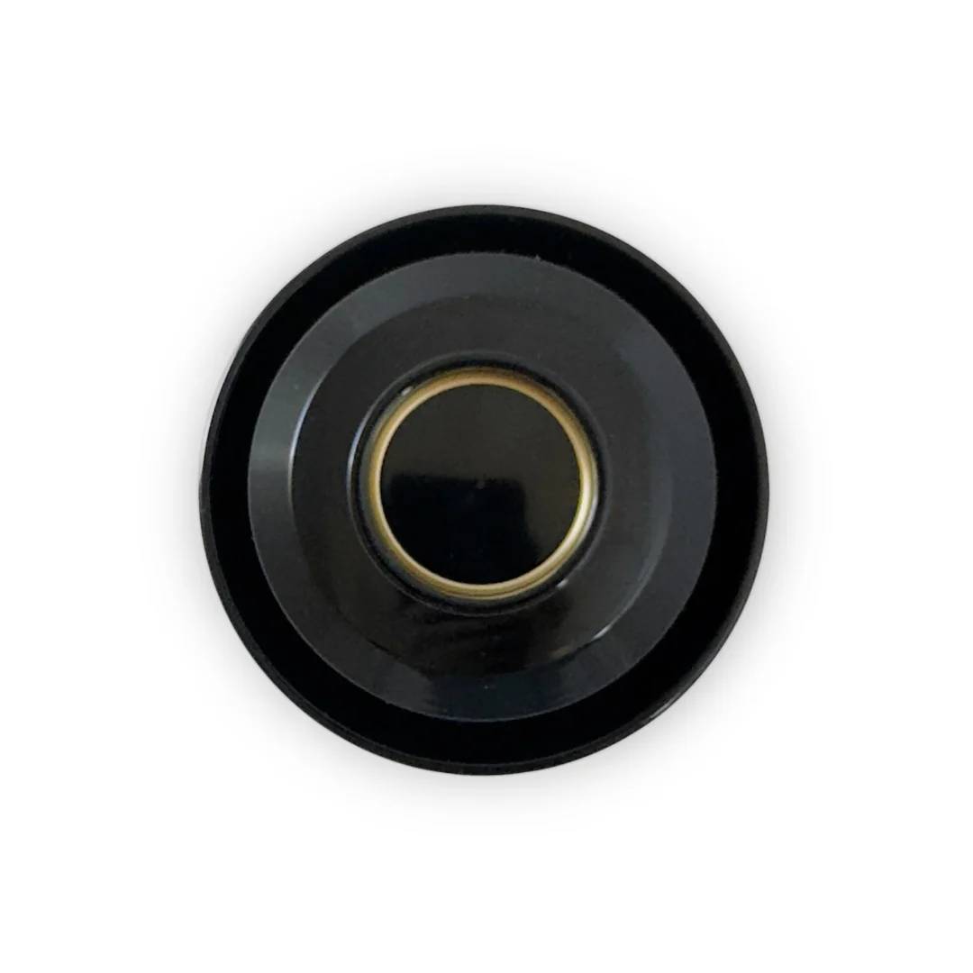 Black x Gold Miso Soup Bowl with Lid 7.5 fl oz / 3.25" dia - Image 3