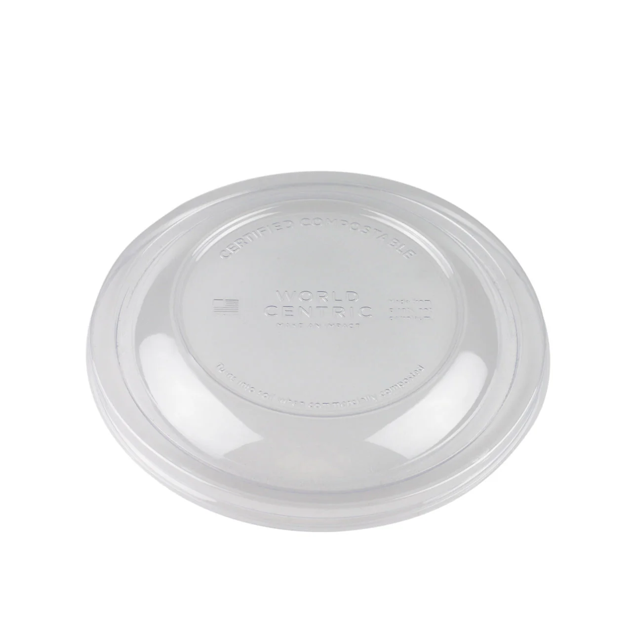 Compostable Clear Lids for Biodegradable Take Out Bowl # #89622, #87654 (300 lids/case)