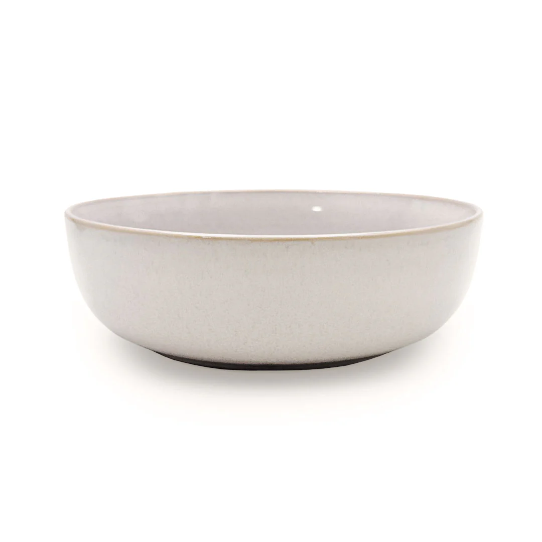 P&B Ecru Mist Reactive Glazed Salad Bowl 34 fl oz / 7.2" dia - Image 2