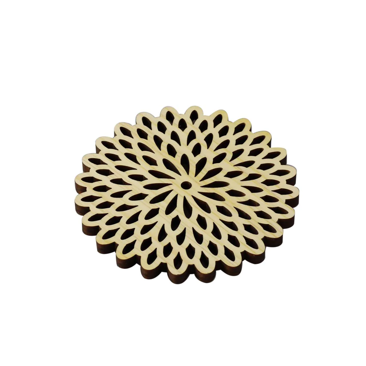 Hinoki (Japanese Cypress) Coaster Chrysanthemum Flowers - Image 2