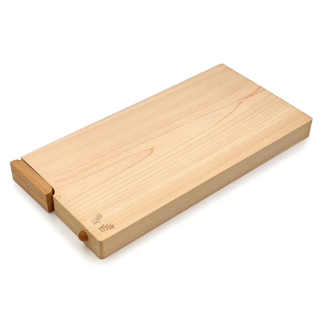 Hinoki (Japanese Cypress) Cutting Board w/Stand 14.2" x 7.1" x 1.2" H - Image 5