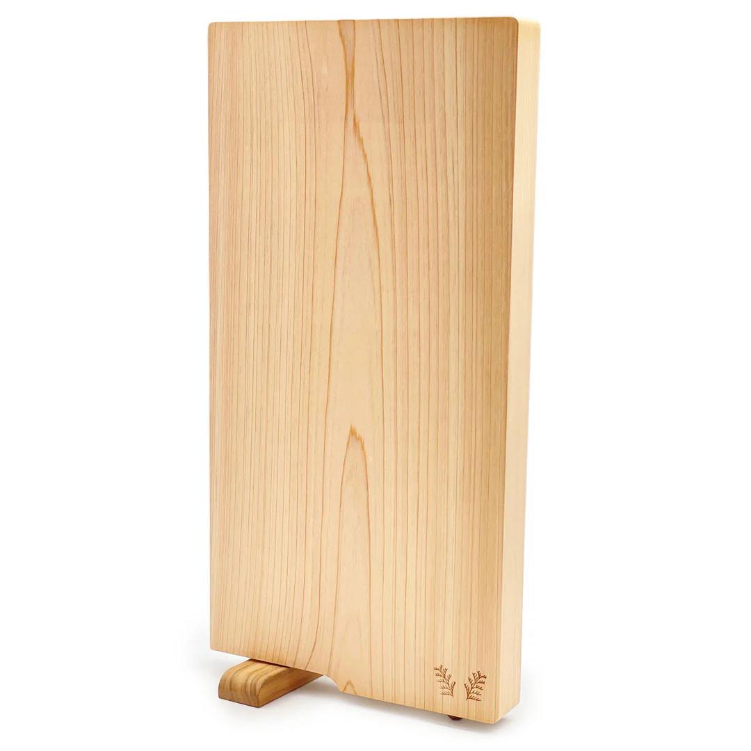 Hinoki (Japanese Cypress) Cutting Board w/Stand 14.2" x 7.1" x 1.2" H - Image 6