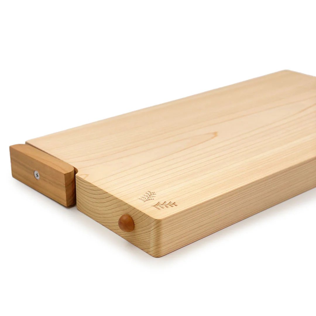 Hinoki (Japanese Cypress) Cutting Board w/Stand 14.2" x 7.1" x 1.2" H - Image 7