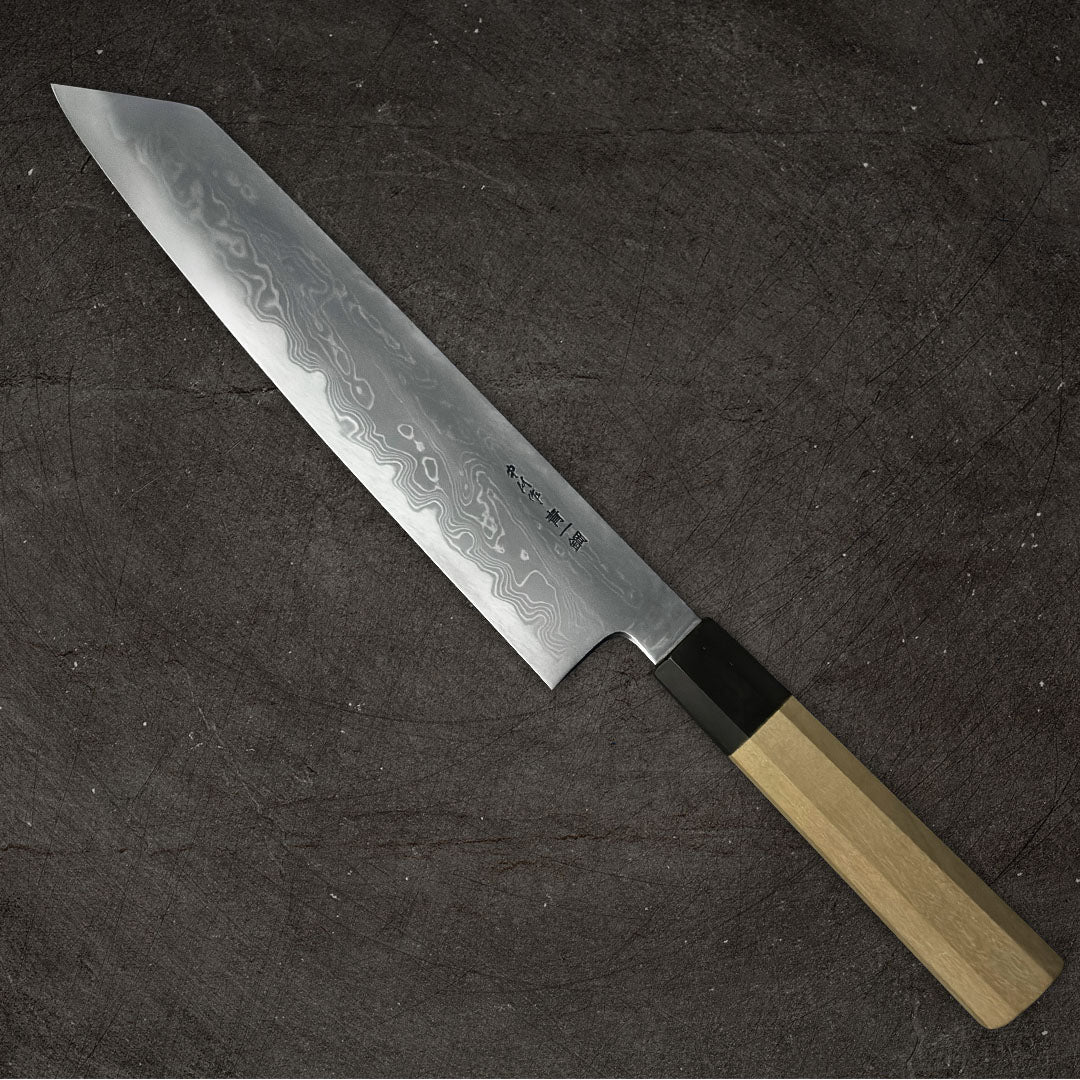 Ittosai Kotetsu Blue #1 Damascus Kengata Gyuto 240mm (9.4") - Image 5