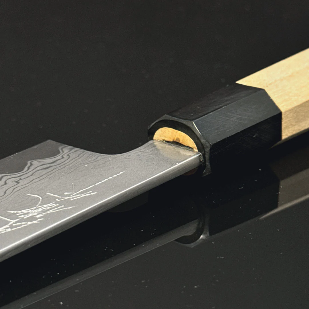 Ittosai Kotetsu Blue #1 Damascus Kengata Gyuto 240mm (9.4") - Image 8