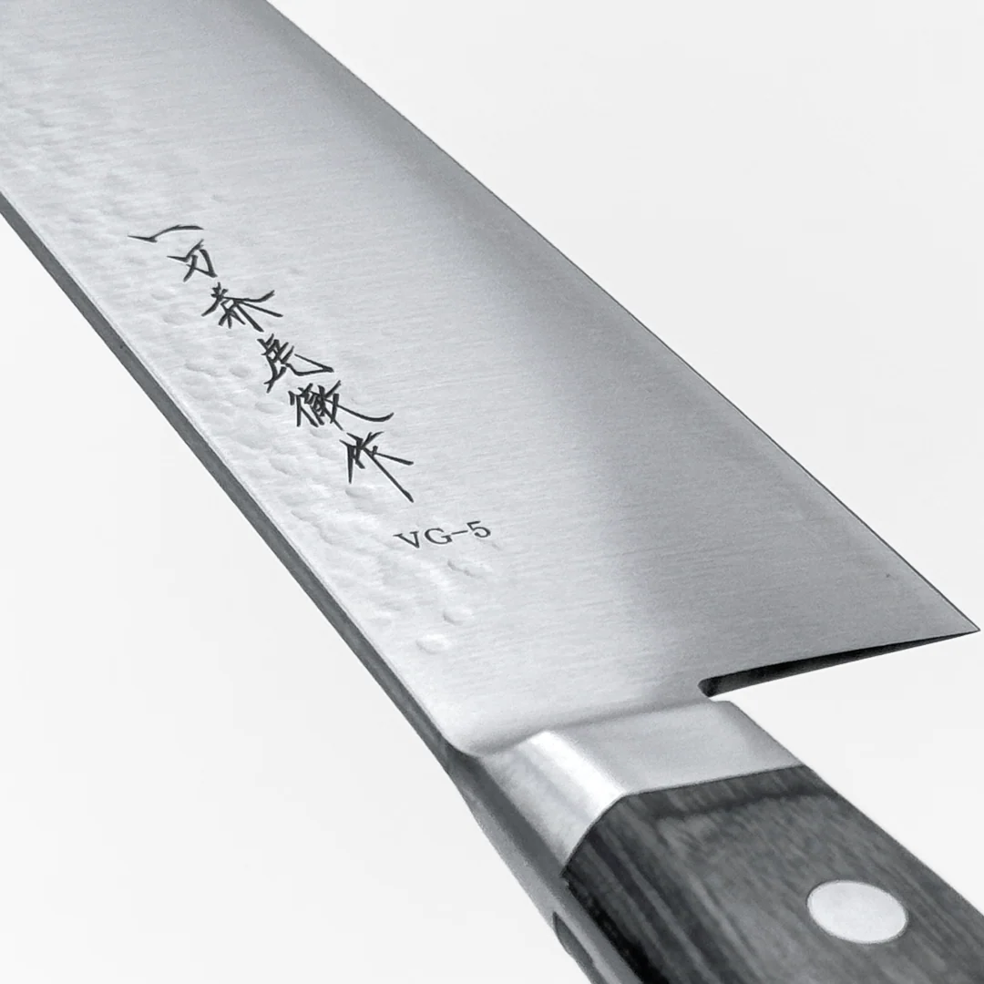Ittosai Kotetsu VG-5 Kengata Gyuto 240mm (9.4") Hammered (Tsuchime) - Image 5