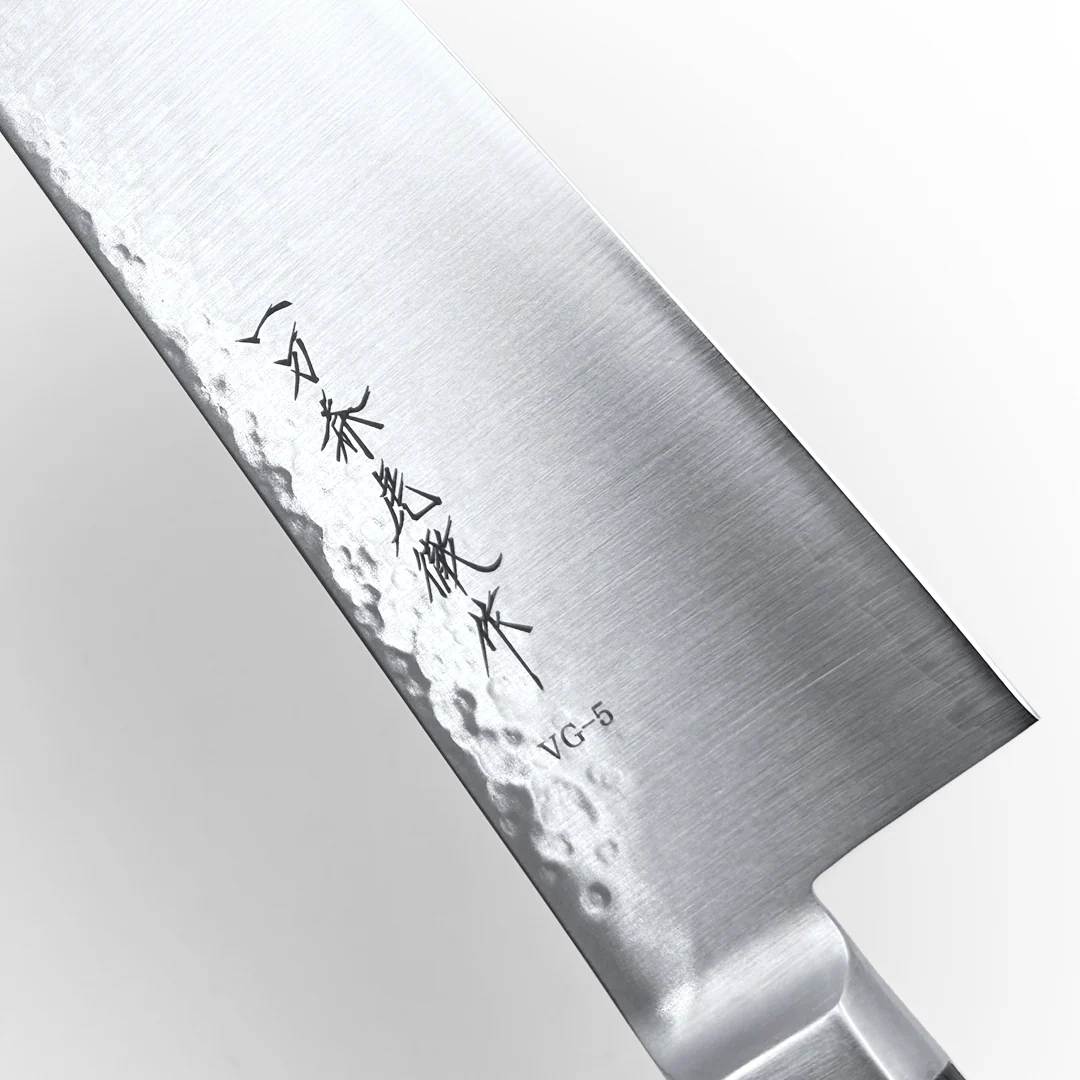 Ittosai Kotetsu VG-5 Kengata Gyuto 240mm (9.4") Hammered (Tsuchime) - Image 6