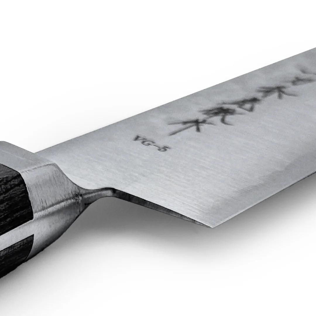 Ittosai Kotetsu VG-5 Kengata Petty 150mm (5.9") Hammered (Tsuchime) - Image 6