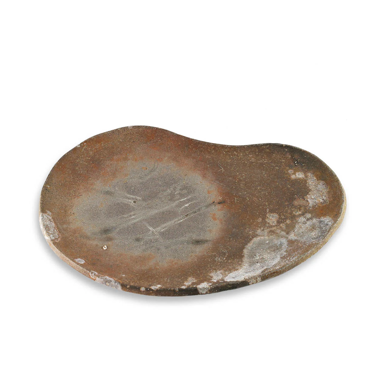 Kanayama Matte Brown Bean Shaped Plate 9.17" x 6.38" - Image 2