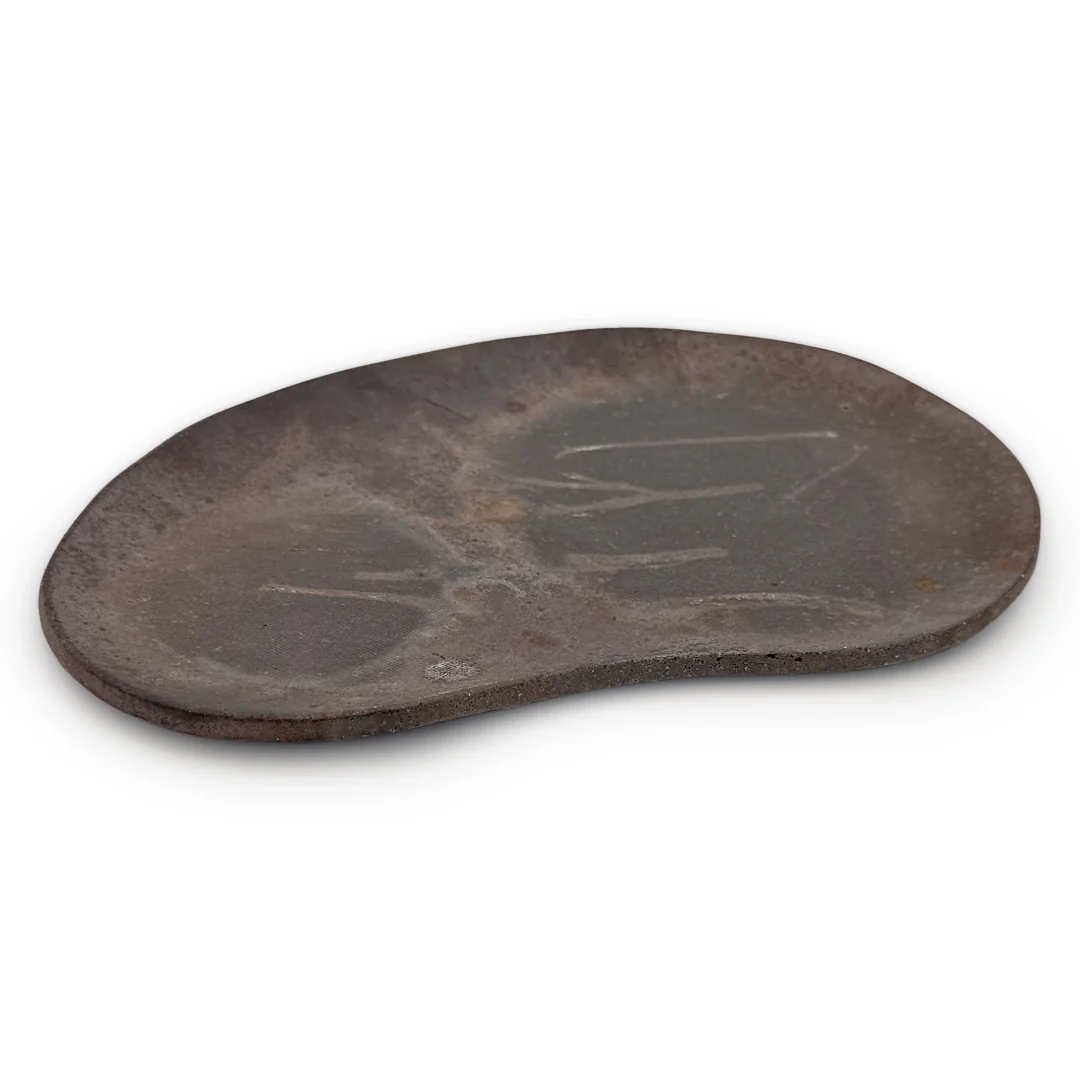 Kanayama Matte Brown Bean Shaped Plate 9.17" x 6.38" - Image 4