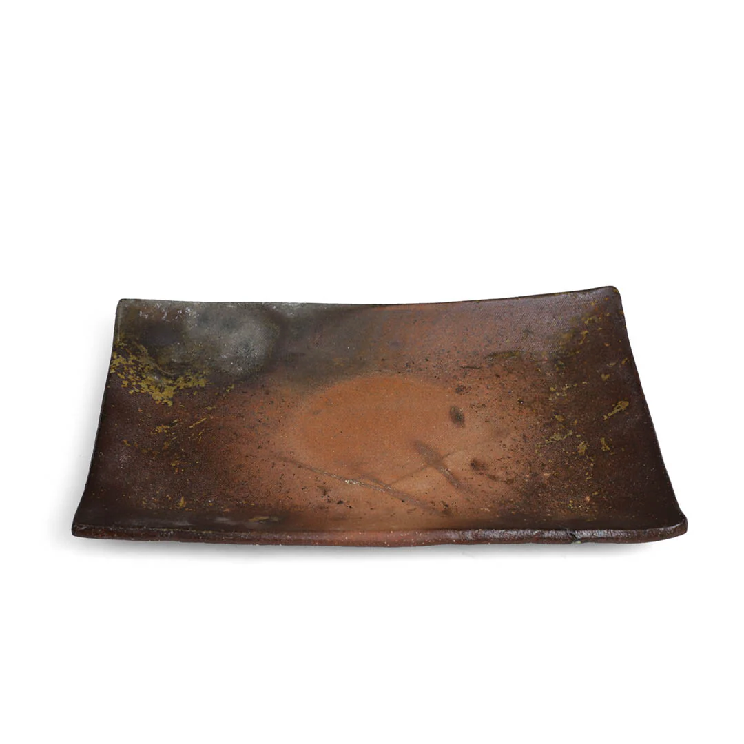 Kanayama Matte Brown Rectangular Sashimi Plate 8.3" x 5.4" - Image 2