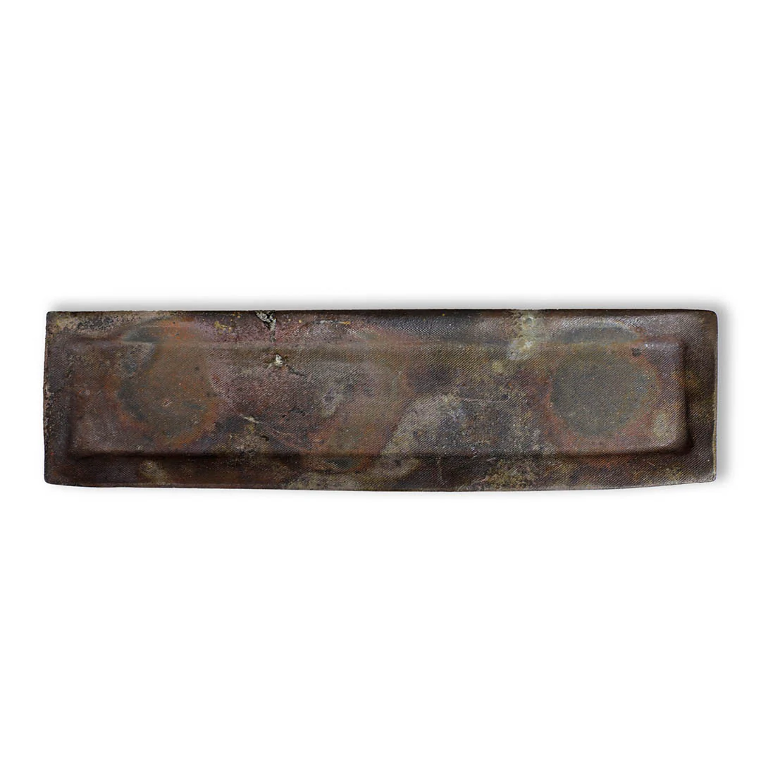 Kanayama Matte Brown Rimmed Rectangular Sashimi Plate 11.6" x 3" - Image 5