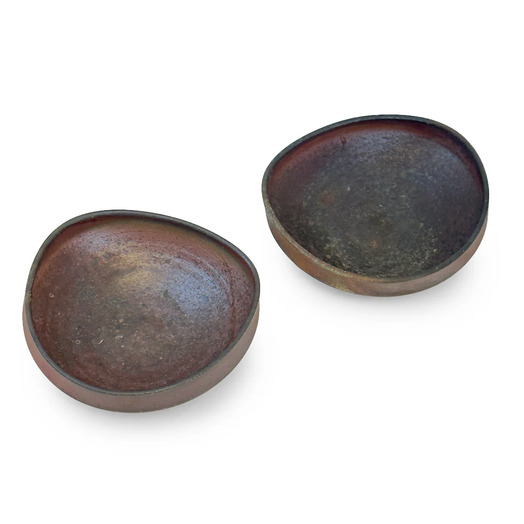 Kanayama Tri-Oval Matte Matte Brown Kobachi Bowl 10 fl oz / 4.8" x 4.4" - Image 3