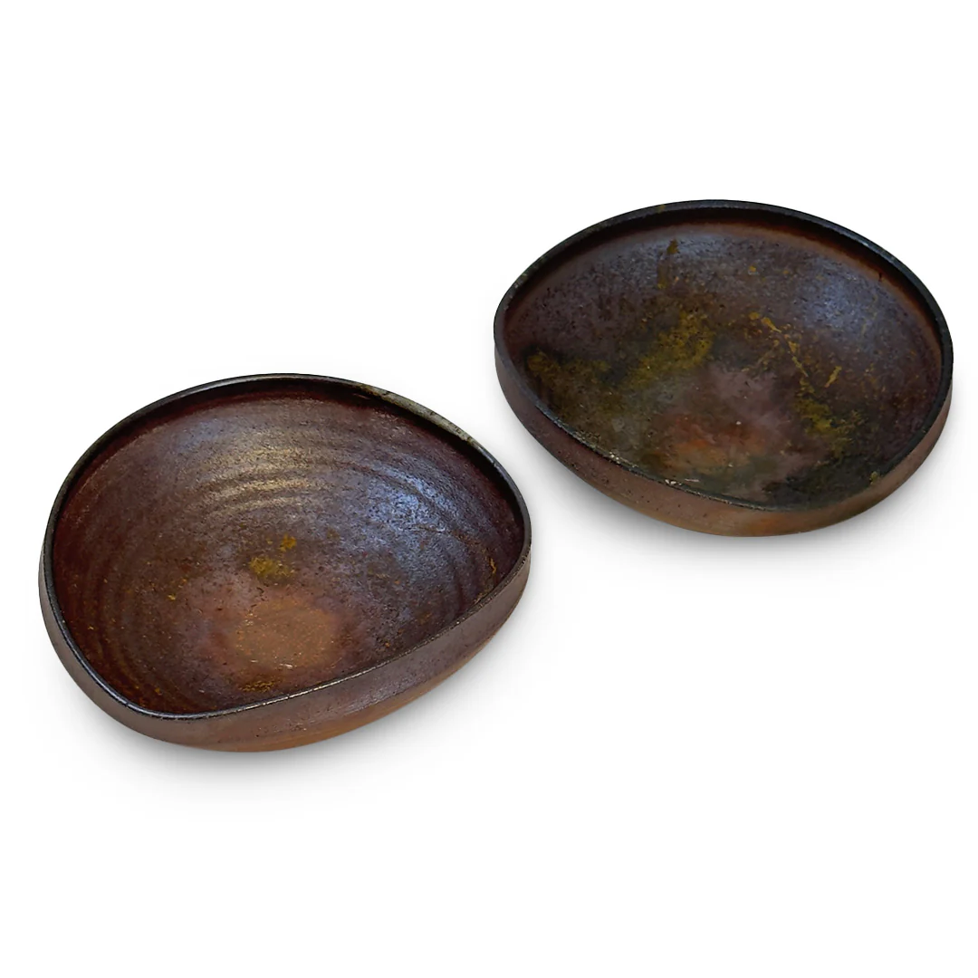 Kanayama Tri-Oval Matte Matte Brown Salad Bowl 17 fl oz / 6.1" x 5.7" - Image 3