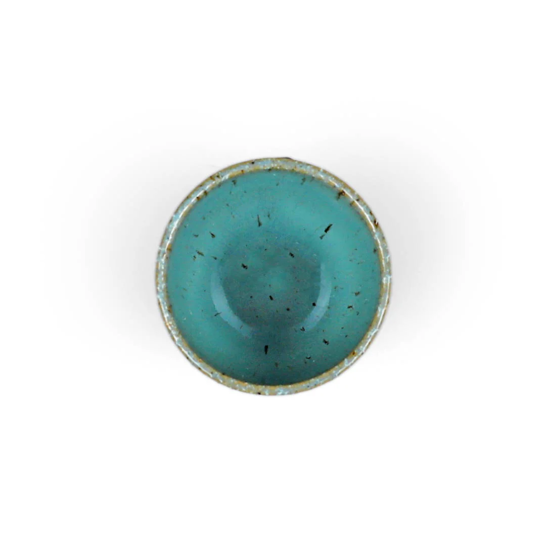 Kinyo Turquoise Blue Ceramic Sake Cup 2 fl oz - Image 4