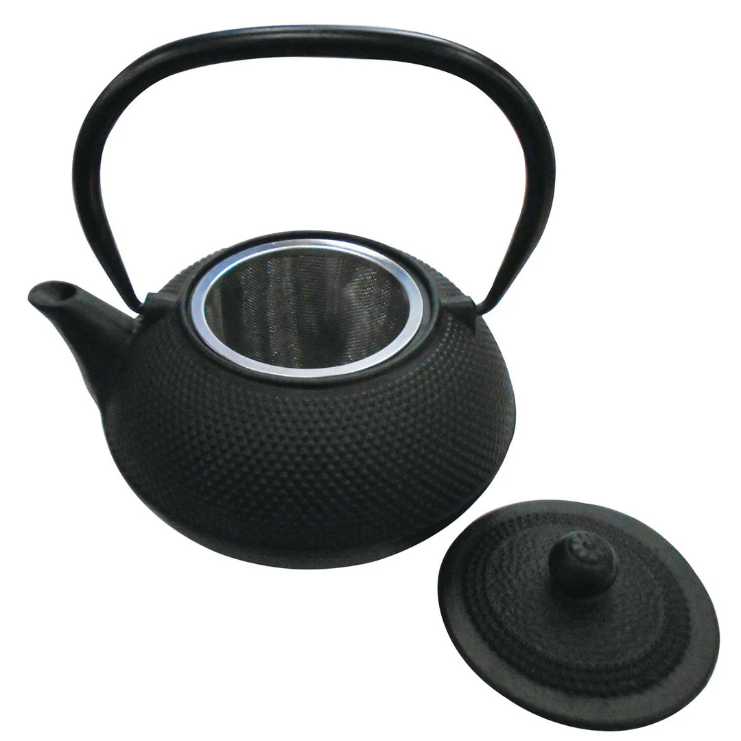 Kiraku Arare Textured Cast Iron Teapot Kyusu with Strainer 23.7 fl oz - Image 2