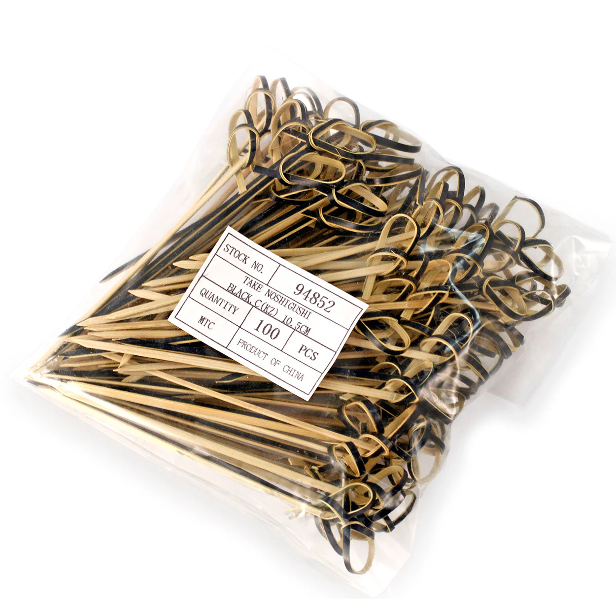 Knotted Bamboo Skewers 4" (100/pack) - Image 2