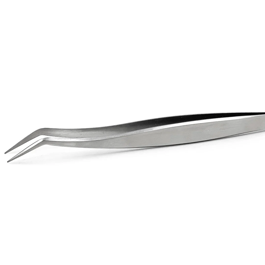 Marutolloy Stainless Steel Offset Plating Tweezers 6.1" (155mm) - Image 4