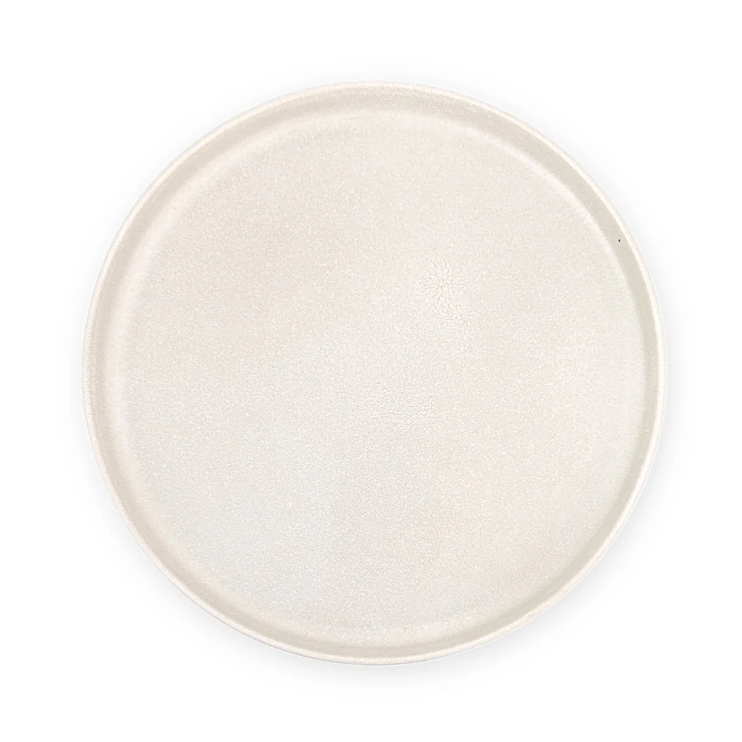 P&B Matte White Rimmed Salad Plate 9" dia