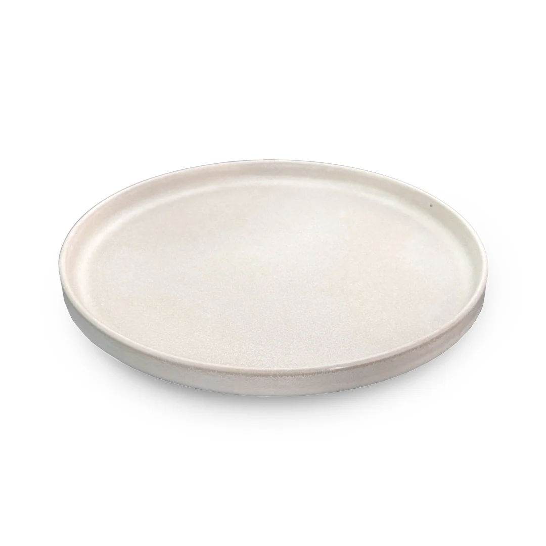 P&B Matte White Rimmed Salad Plate 9" dia - Image 2