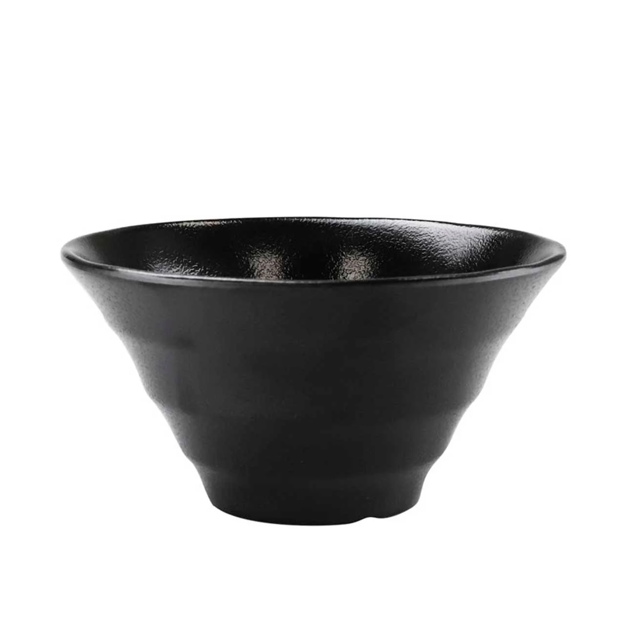Melamine Black Grainy Noodle Bowl 40 fl oz / 7.4" dia - Image 2