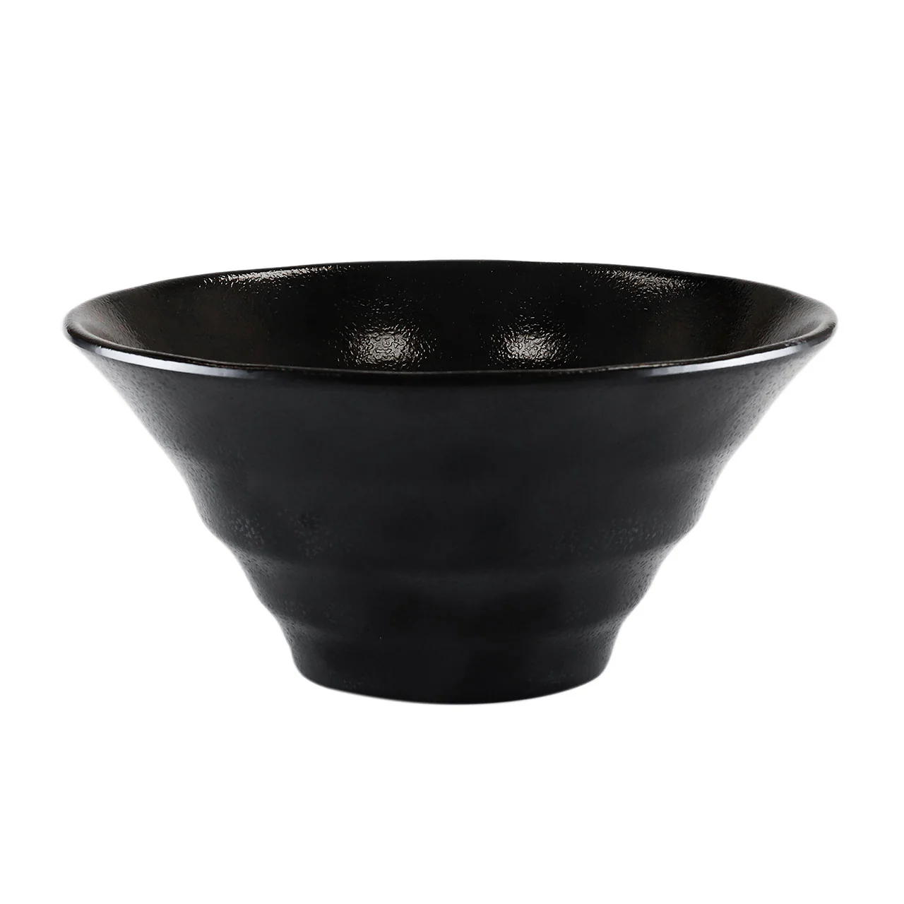 Melamine Black Grainy Noodle Bowl 57 fl oz / 8.7" dia - Image 2