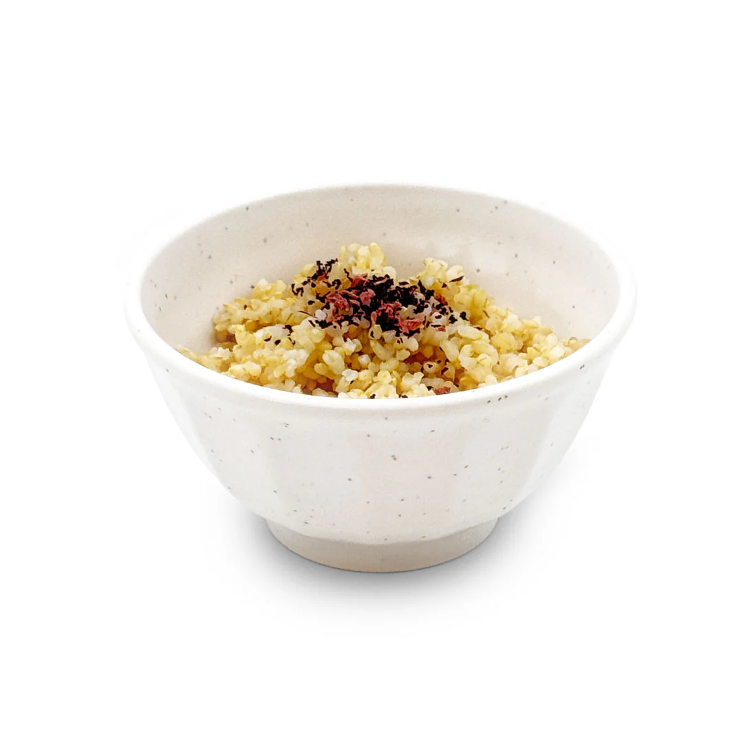 [Clearance] Melamine Kobiki White Grainy Rice Bowl 17 fl oz / 5.4" dia Beveled Design - Image 2