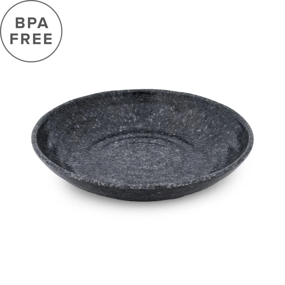 Melamine Stone Grainy Deep Plate 8.1" dia