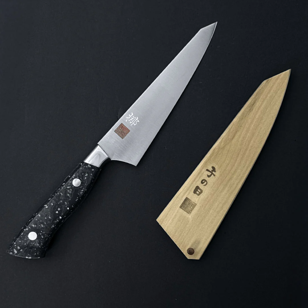 Nenohi Nagi Honesuki 150mm (5.9") Cosmo Handle with Saya Cover - Image 10