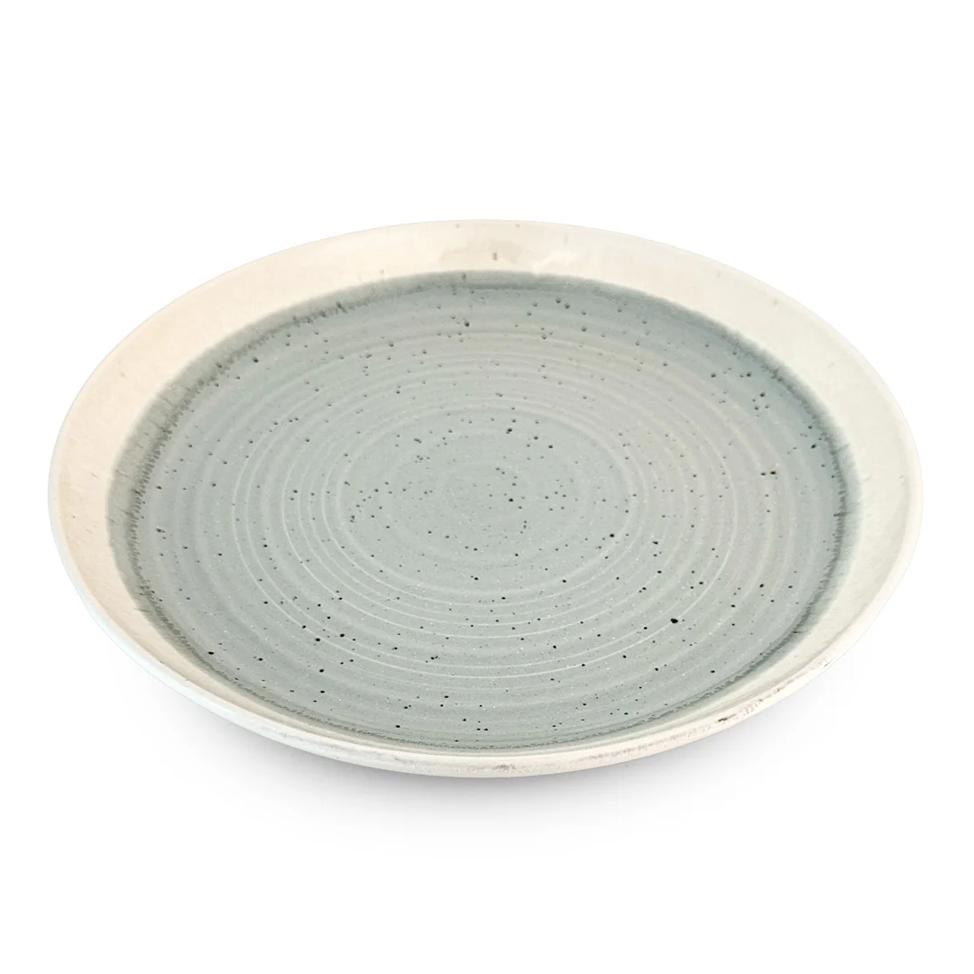 P&B Olive Green x Cream Dinner Plate 10.3" dia - Image 2