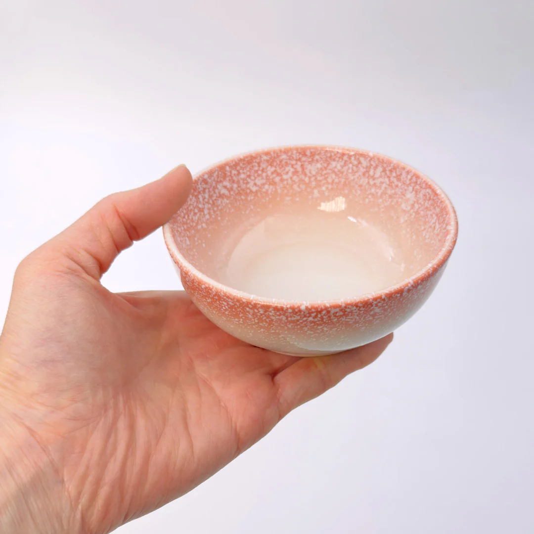 Pink Snow Flakes Kobachi Bowl 6 fl oz / 3.9" dia - Image 4