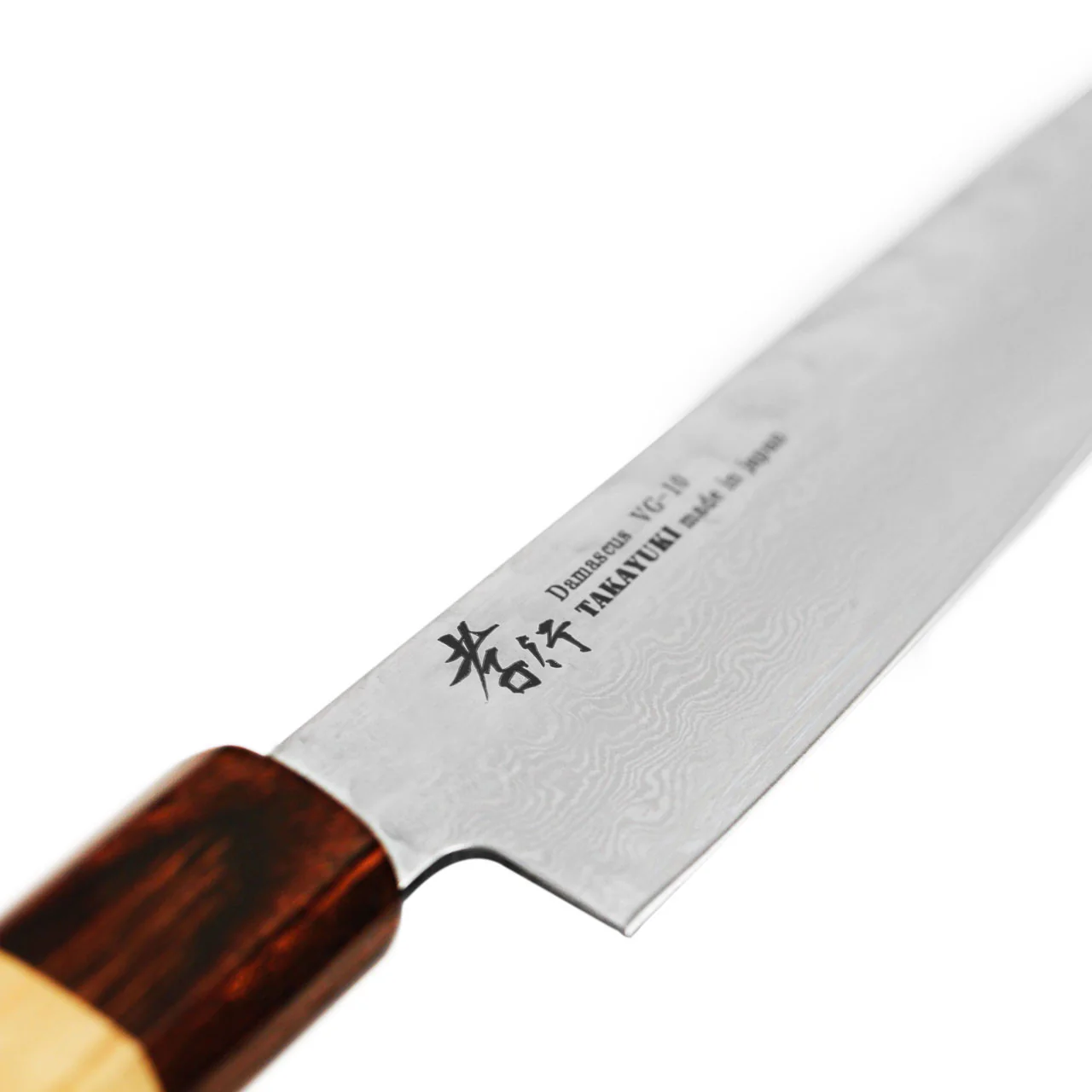 Sakai Takayuki Damascus Hammered VG-10 Petty 150mm (5.9") with Wa-handle - Image 4