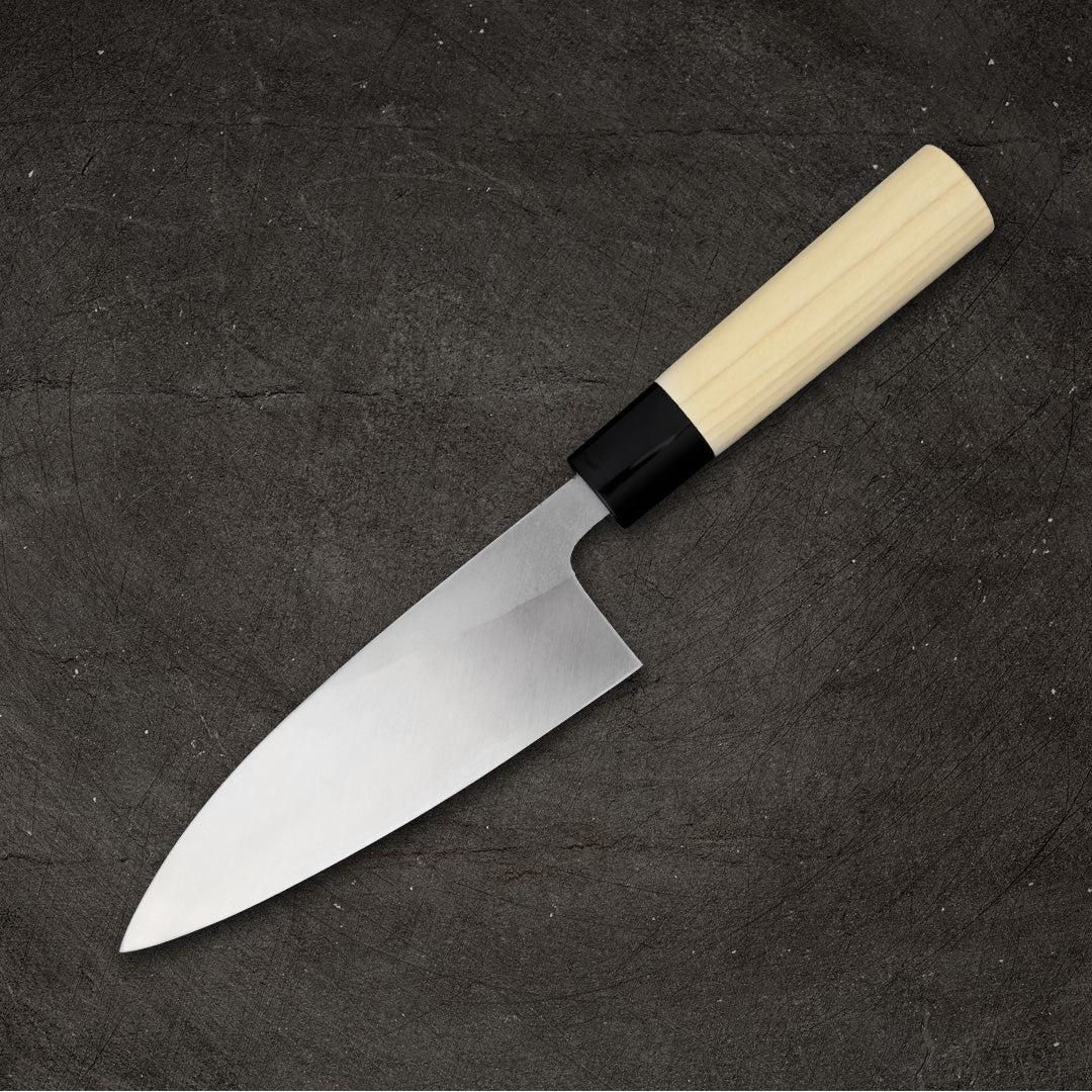 Sakai Takayuki Kasumi Yellow #3 Deba 150mm (5.9") Wa-Handle - Image 6