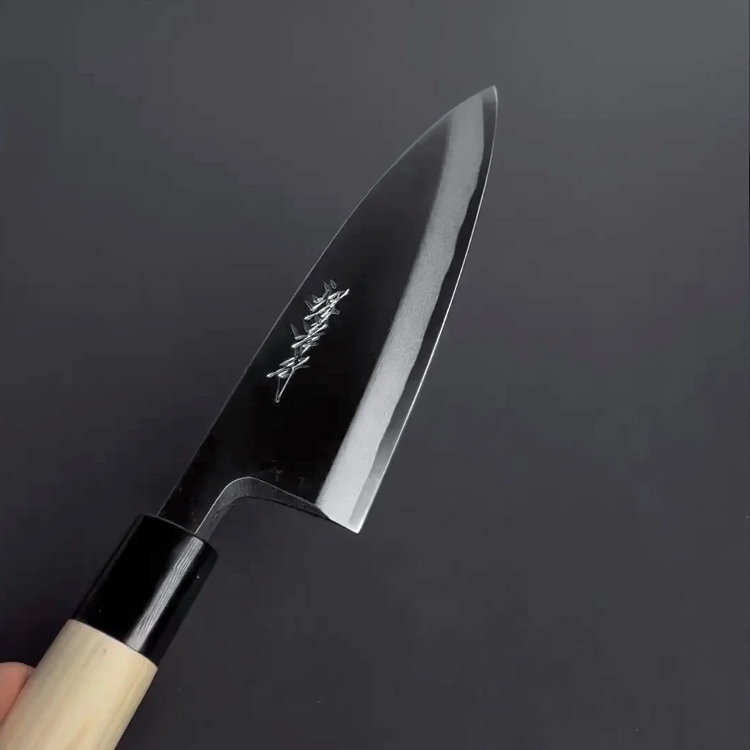 Sakai Takayuki Kasumi Yellow #3 Deba 150mm (5.9") Wa-Handle - Image 7