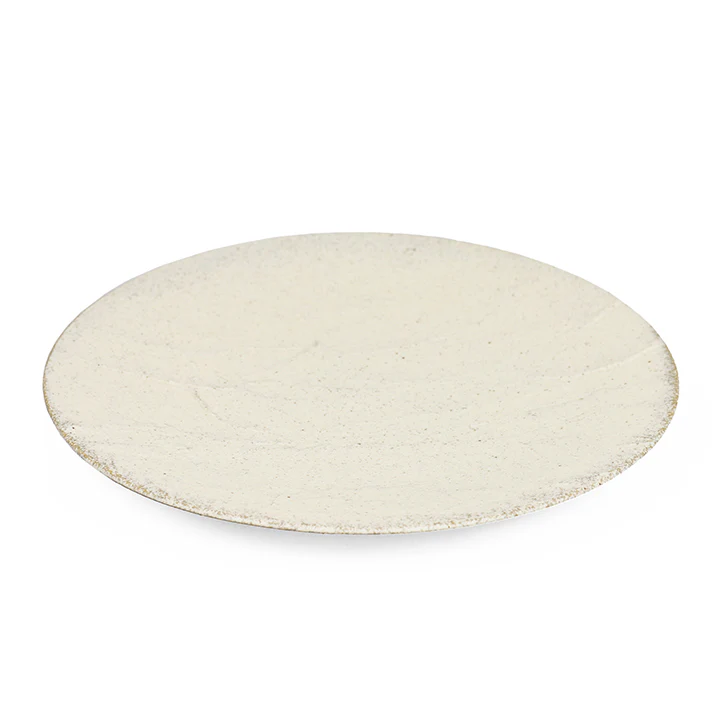 Shikkui Textured Ivory Flat Dinner Plate 10.6" dia - Image 2
