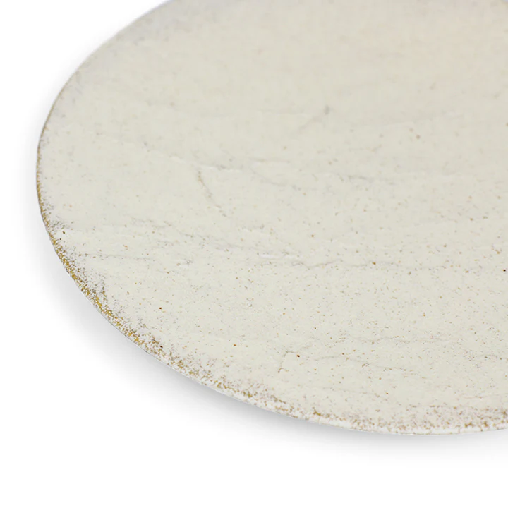 Shikkui Textured Ivory Flat Dinner Plate 10.6" dia - Image 3