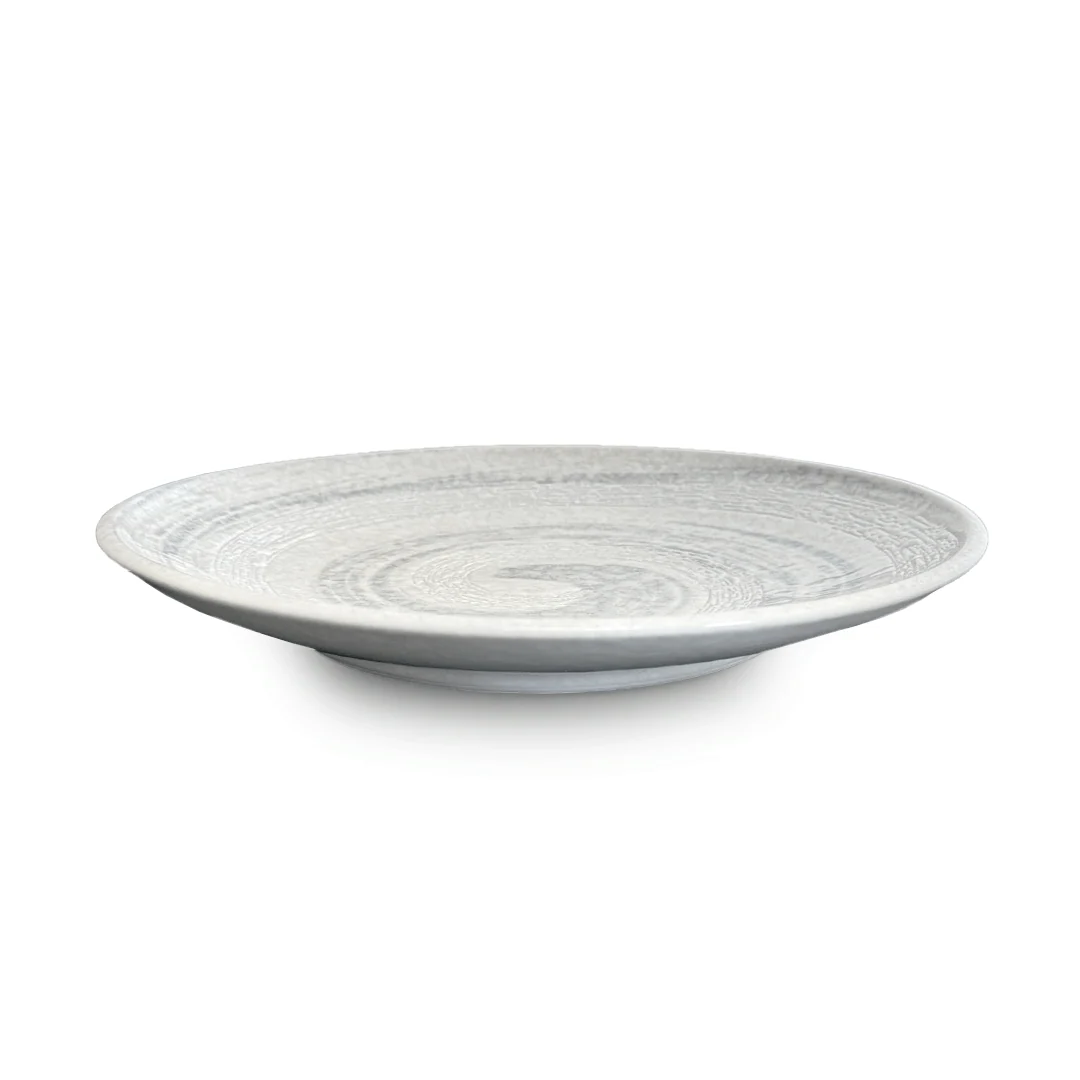 Snow White Gray Swirl Dinner Plate 10" dia - Image 3