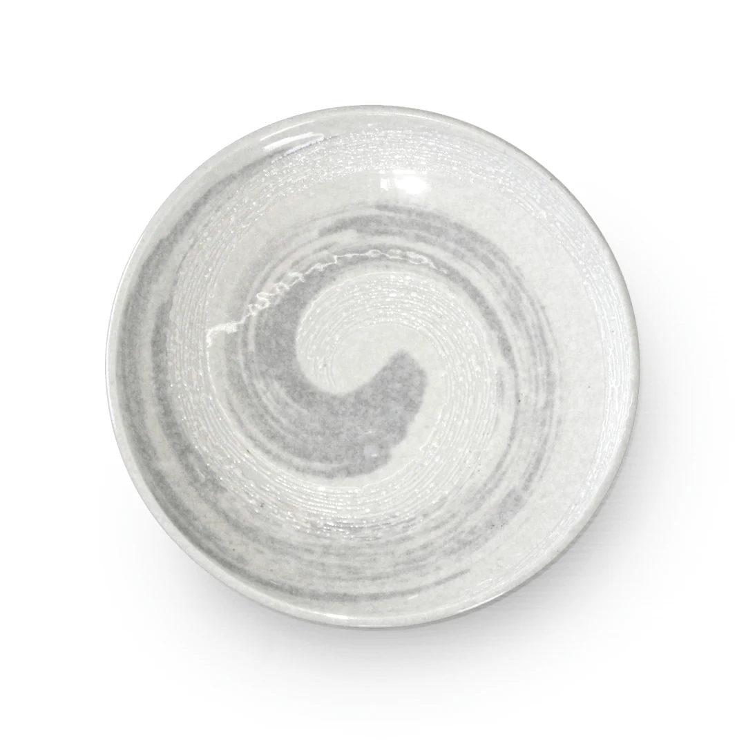 Snow White Gray Swirl Salad Plate 7.6" dia