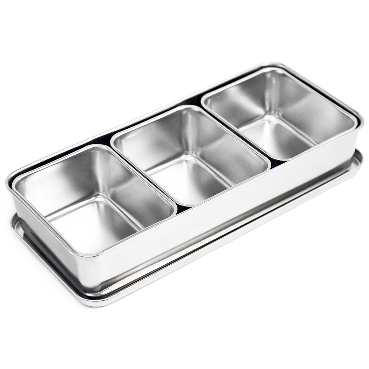 Stainless Steel Yakumi Mise En Place Pan 3 Compartment Set - Image 3