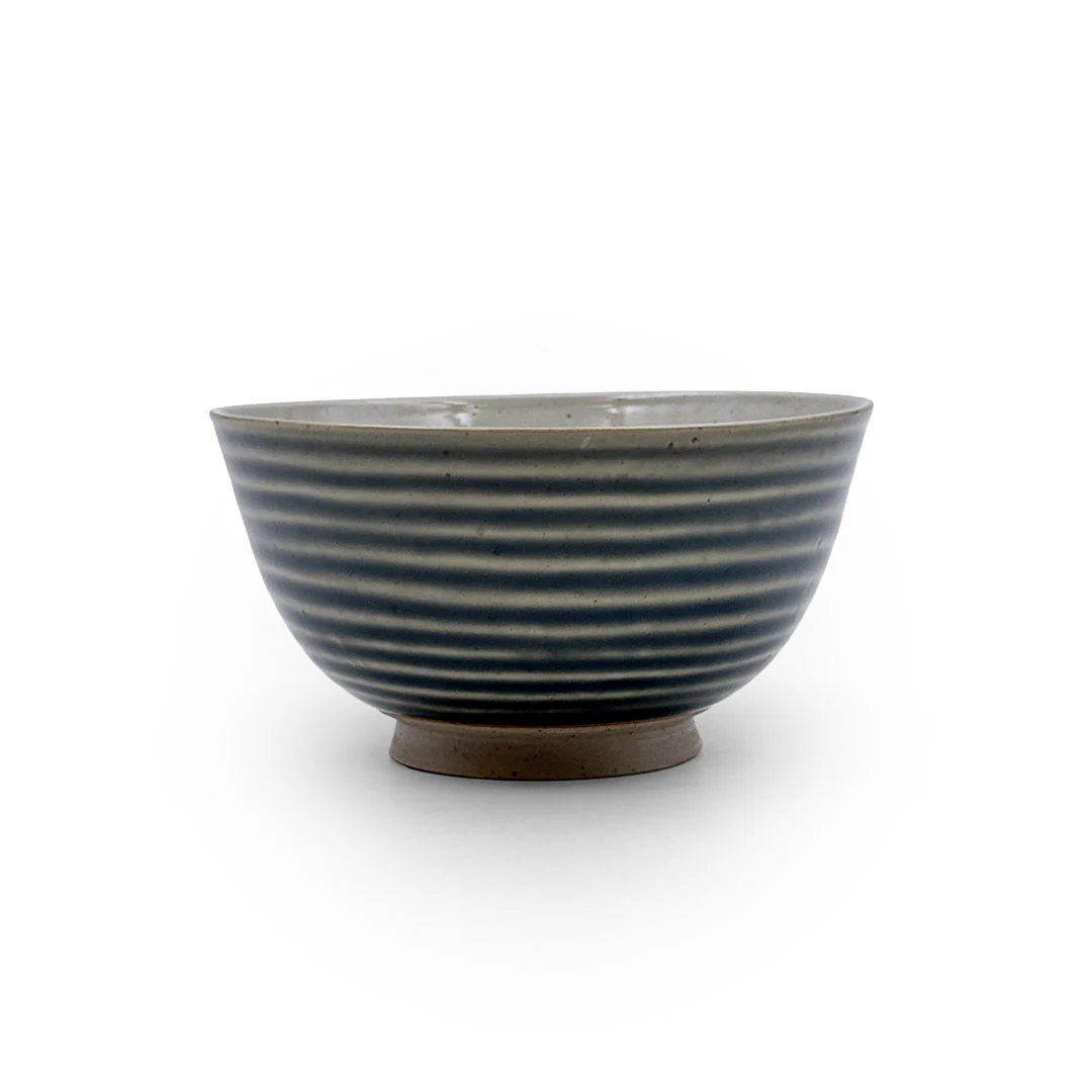 Striped Rice Bowl Chawan 11 fl oz / 4.57" dia - Image 2