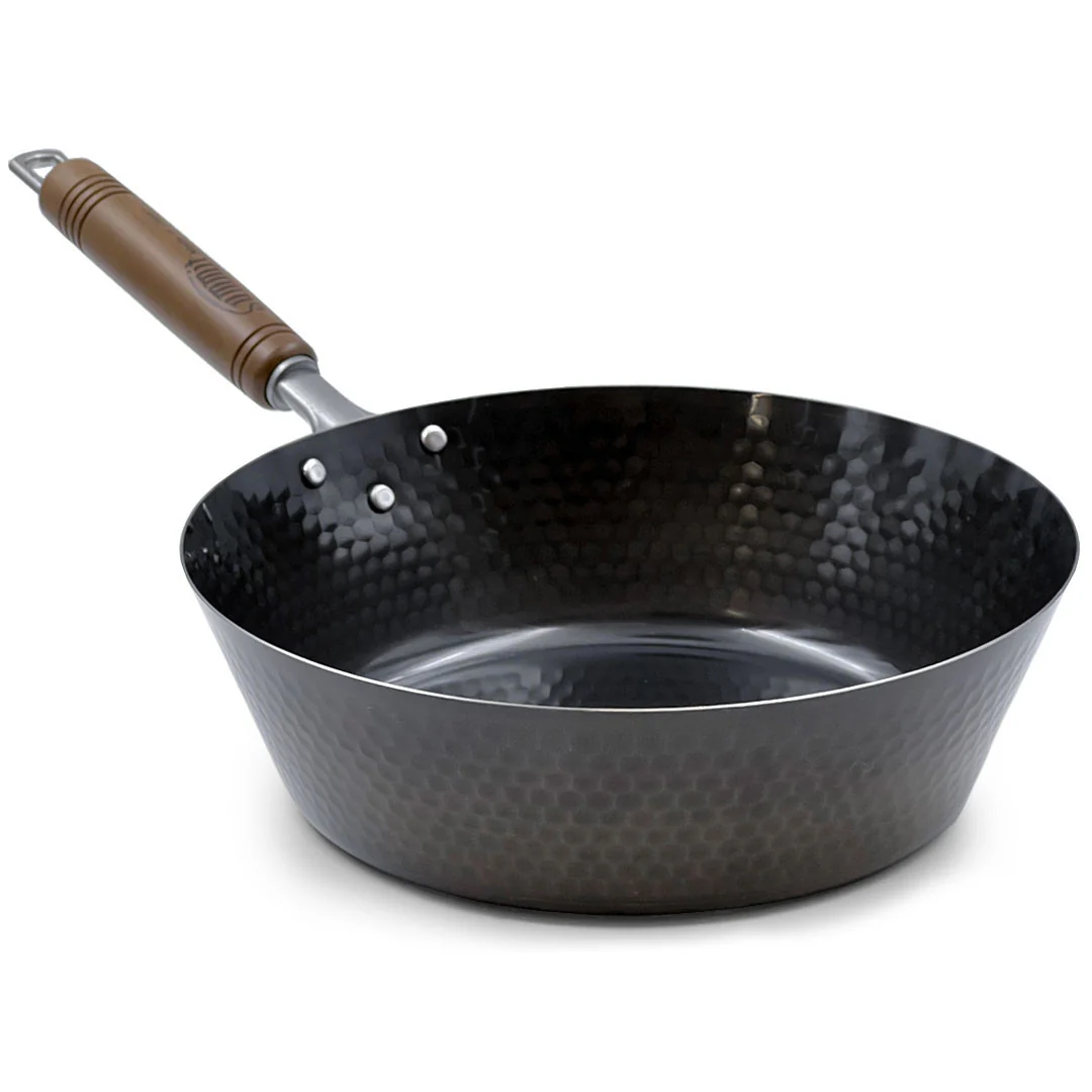 Summit Iron Hammered Frying Pan Deep 11" dia x 5.25" ht
