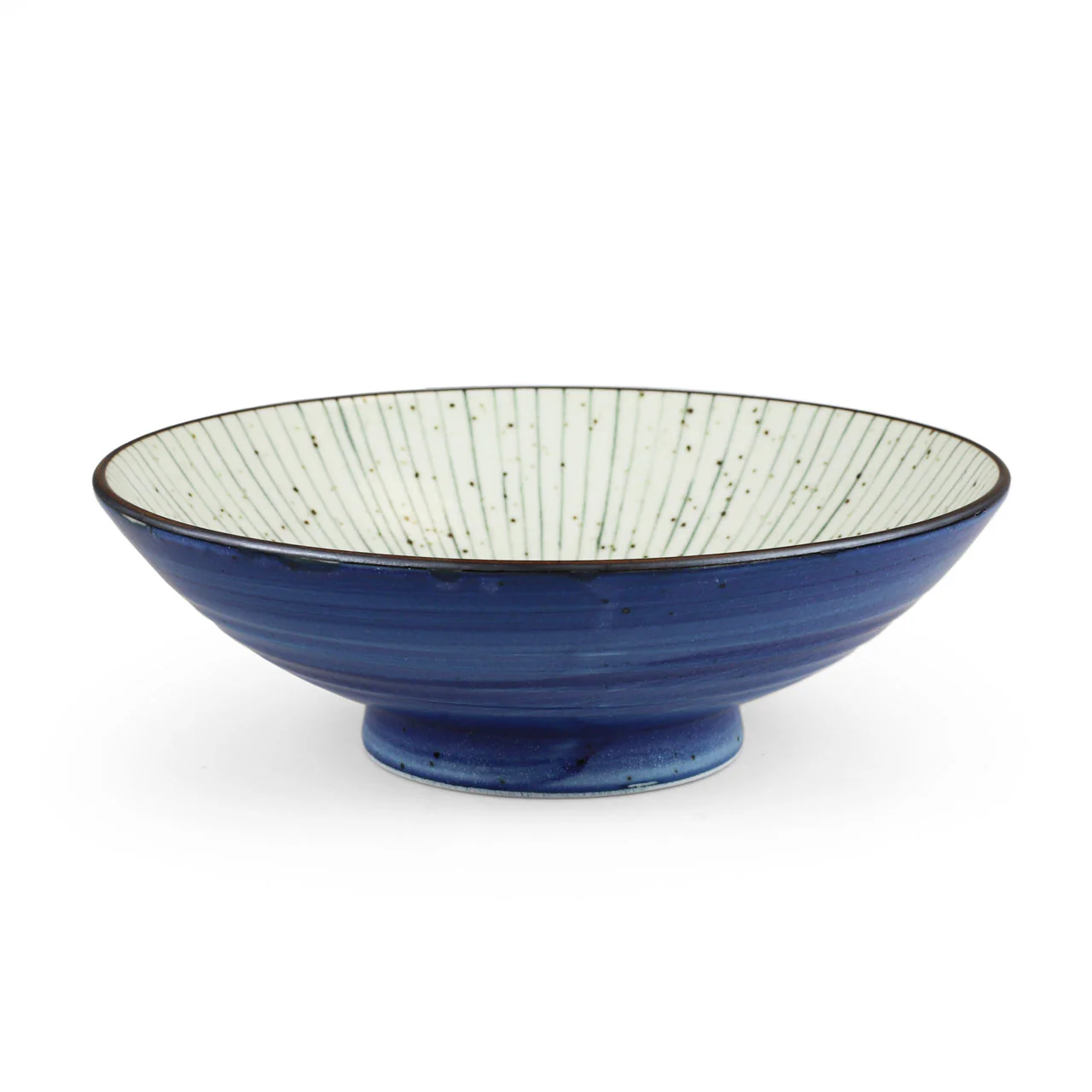 Tokusa Blue Lined Interior Serving Bowl 52 fl oz / 9.7" dia - Image 2