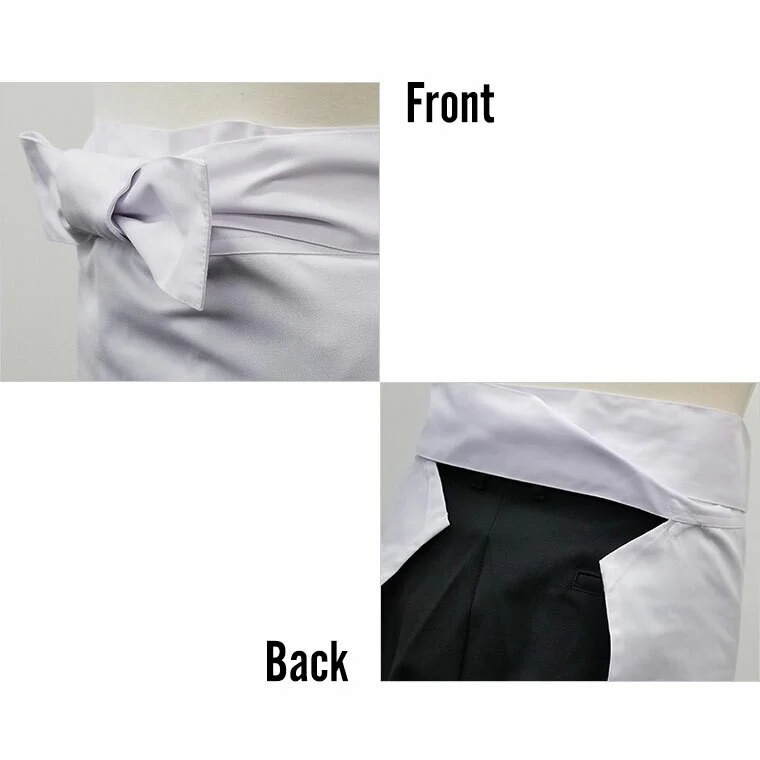 Twill Maekake Apron 24.4" Long White - Image 2