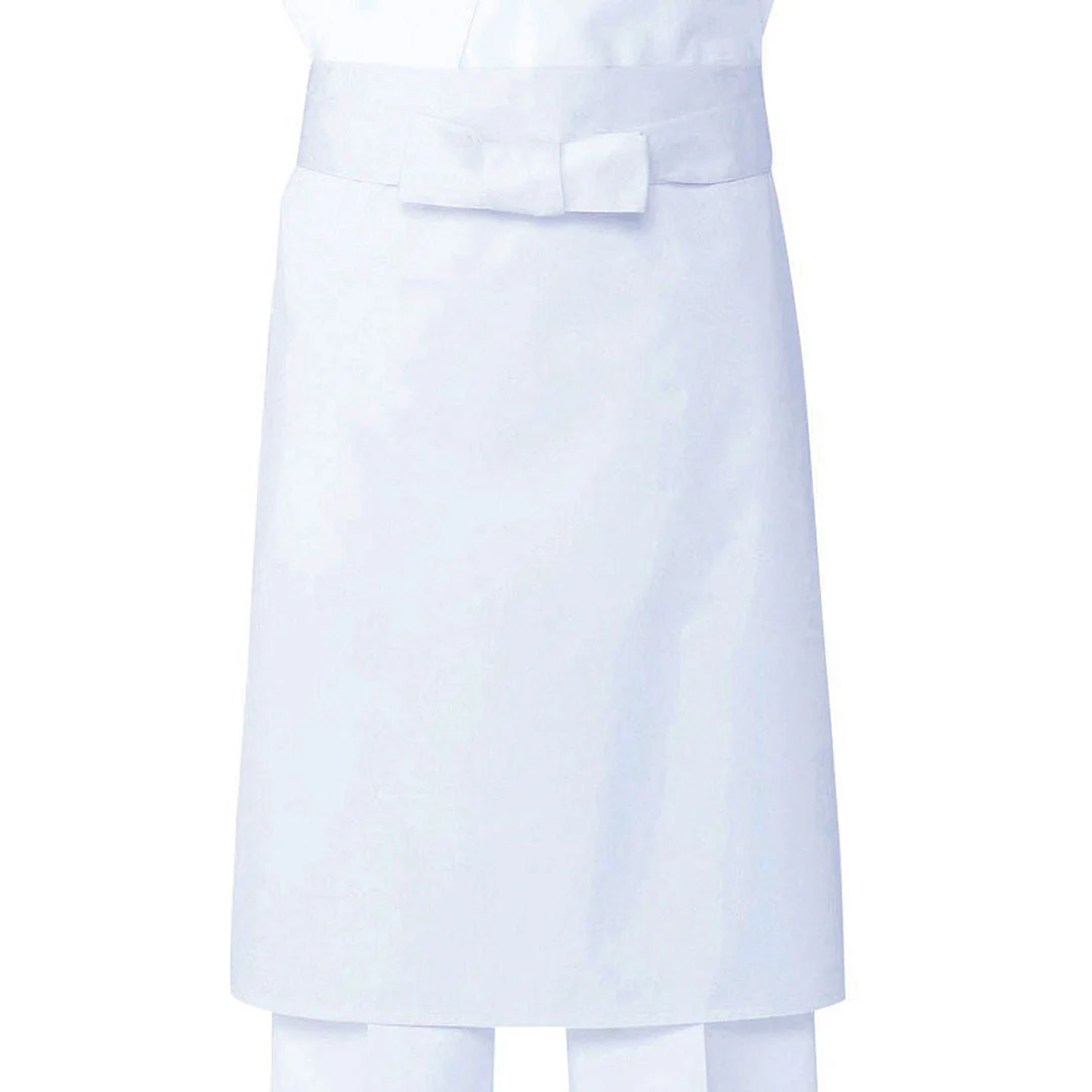 Twill Maekake Apron 25.6" Long White