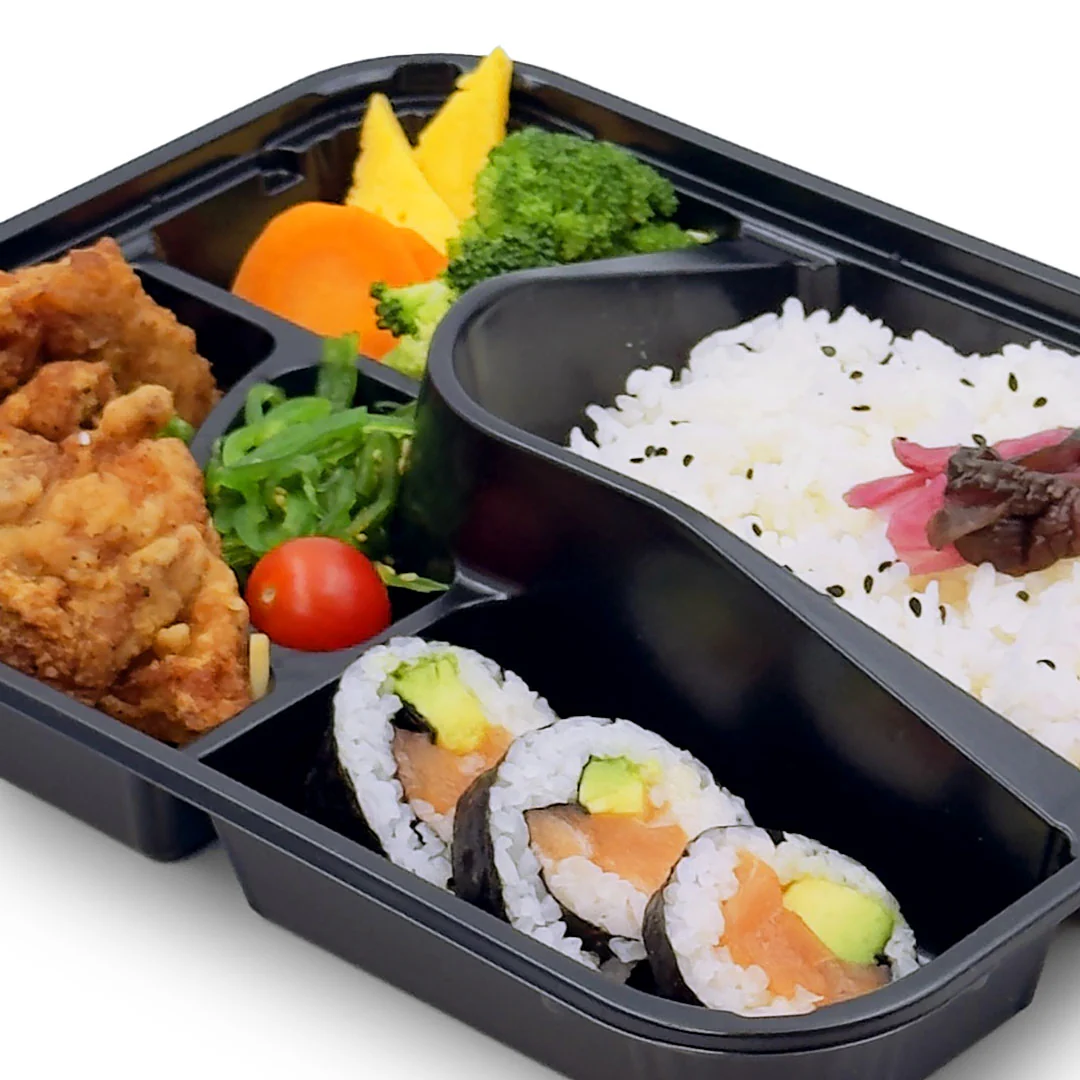 TZ-306 PP Black Takeout Bento Box 10.4" x 8.1" (200/case) - Image 5