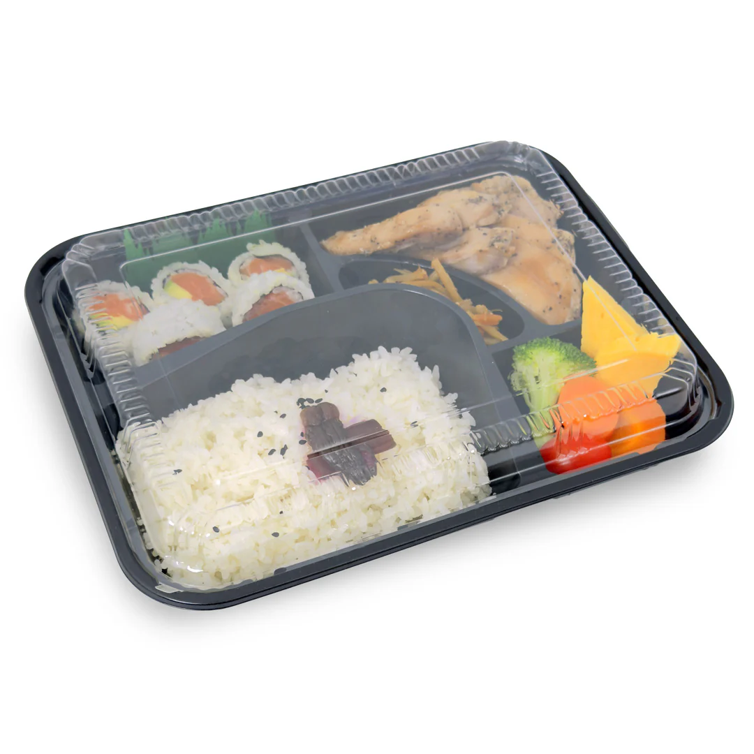 TZ-306 PP Black Takeout Bento Box 10.4" x 8.1" (200/case) - Image 8